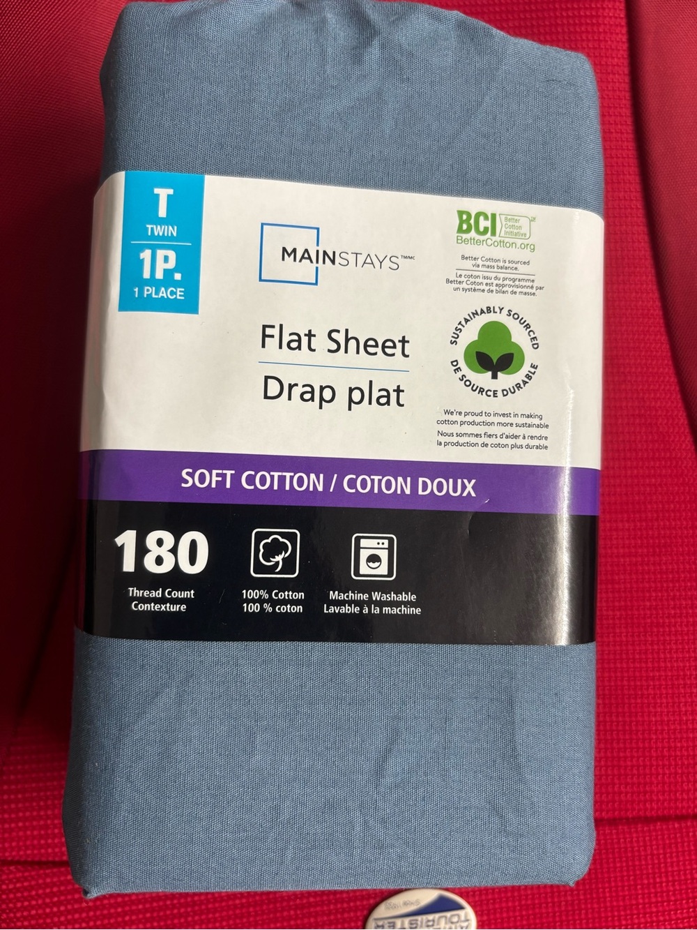 Twin Flat bed Sheet - Slate Blue